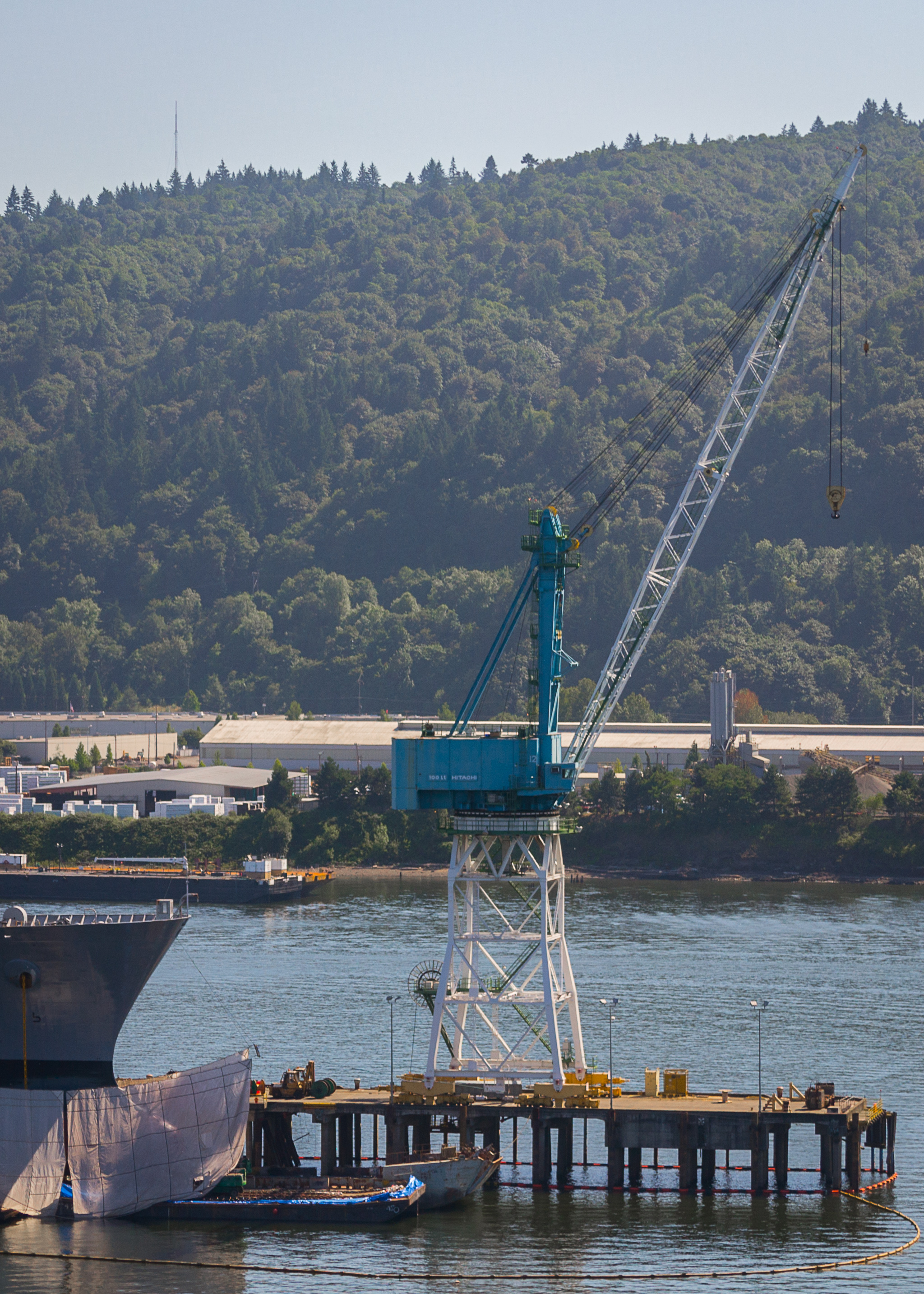 Large industrial component prepared for transport